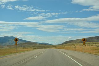 I-15 lowers at a 6% grade north to Moose Creek.