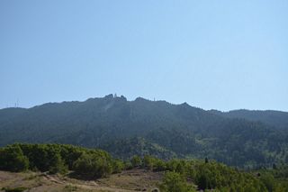 The Our Lady of the Rockies statue overlooks Butte from the Continental Divide above Tramway Gulch.