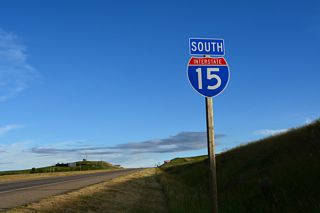 The first reassurance marker for Interstate 15 south.
