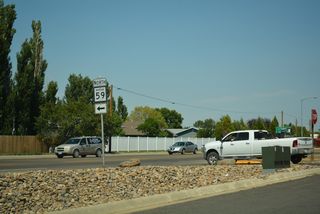 MT 59 follows Main Street west from Haynes Avenue to the Miles City center.
