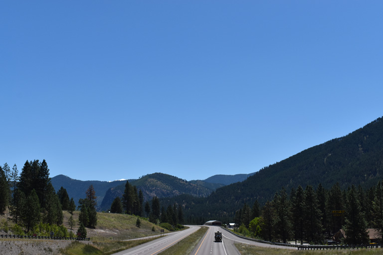 Interstate 90 east at Alberton, Montana