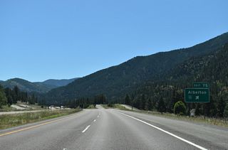 Alberton (population 452 per the 2020 census) lies within a valley along both Interstate 90 and the Clark Fork river south of Ninemile Divide.