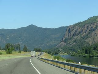 Albert Point rises to the southeast of Alberton and the adjacent Clark Fork river.