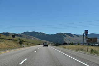 Mount Sentinel and University Mountain come into view along I-90/MT 200 eastbound.