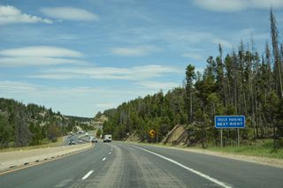 The Homestake Parking Area along Interstate 90 eastbound is at mile marker 235.