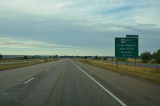 U.S. 212 travels 106 miles west from the Powder River County seat of Broadus to join I-90/U.S. 87 west at Exit 510.