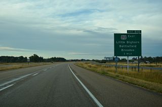 Little Bighorn Battlefield National Monument lies just to the southeast of Exit 510 along U.S. 212.