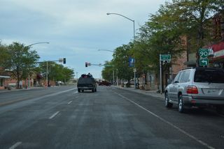MT 47 south ends at 3rd Street, where Business Loop I-90 turns east in Downtown Hardin.