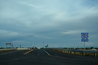 Interstate 90 travels 45 miles west to Billings.