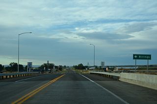 I-90/U.S. 212 overlap with U.S. 87 west 43 miles to Lockwood. U.S. 212 continues with I-90 west another 18.7 miles to Laurel.