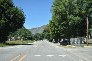 Railroad Avenue west at 3rd Street in Alberton.