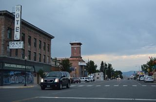 Main Street north at Missouri Avenue.