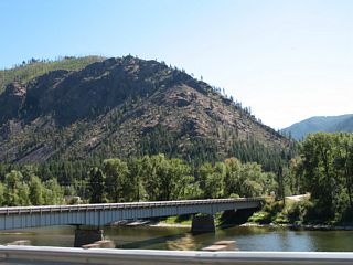 Petty Creek Road spans the Clark Fork river north from Lothrop to Interstate 90 at Exit 77.