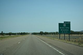 MT 59 (Haynes Avenue) meets I-94/U.S. 12 east at a dumbbell interchange (Exit 138) in two miles.