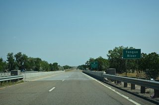 I-94/U.S. 12 cross the Tongue River east at mile marker 137.