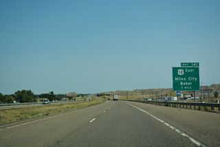 Business Loop I-94 returns east from Valley Drive (Old U.S. 10) at the diamond interchange (Exit 141) where U.S. 12 parts ways with Interstate 94.