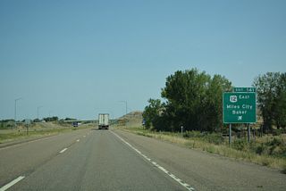 Continuing east from Interstate 94, U.S. 12 travels 76.27 miles to MT 7 (Main Street) in the Fallon County seat of Baker.