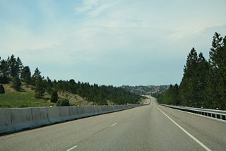 Interstate 94 west ahead of mile marker 58.