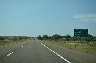 Three exits join Interstate 94 with the Custer County seat of Miles City over the course of 5.5 miles.