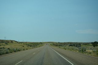 Interstate 94 shifts west from Dead Horse Creek toward the parallel Yellowstone River.