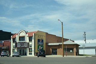 10th Avenue crosses the BNSF Railway north to Main Street and Downtown Forsyth.