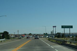 Interstate 94 crosses the Yellowstone River west from Merrill Avenue while bypassing Glendive to the north.