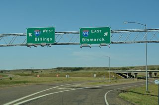 Interstate 94 continues southwest from Glendive to Fallon, Terry and Miles City.