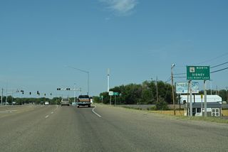 MT 16 commences a 152 mile long route to the Canadian border north of Plentywood from Business Loop I-94 (Towne Street) in West Glendive.