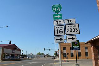 Merrill Avenue extends south from Business Loop I-94 at Towne Street as Montana Secondary Highway 335. S-335 heads 14.60 miles south to Road 100/Road 130 near Bailer Reservoir.