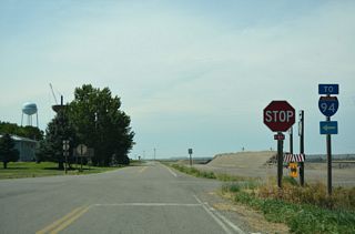 Old Highway 10 (Old U.S. 10/312) west at S-311 (Buford Street) and the northeastern corner of Hysham.