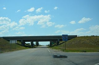 S-343 west ends at Interstate 15 across from S-215 (Kevin Highway) west 4.88 miles to Front Street in the town of Kevin.