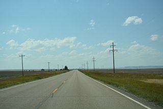 S-343 (Oilmont Highway) west of Oilmont.