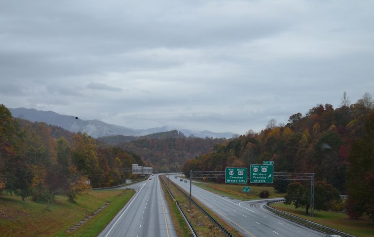 US 23/74 west split - Dillsboro, NC