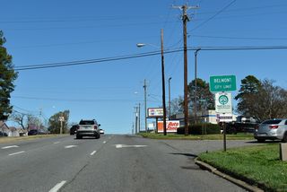U.S. 29/74 (Wilkinson Boulevard) continue east from Cramerton into the town of Belmont at Mason Street.