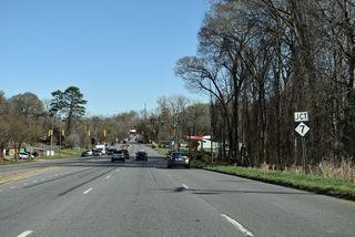 NC 7 (Catawba Street) concludes at U.S. 29/74 adjacent to Kevin Loftin Riverfront Park.