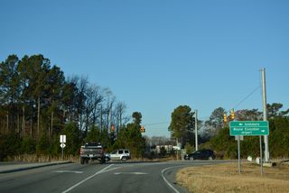 Heading north from Goldsboro, U.S. 117 travels toward Wayne Executive Jetport (GWW) and the town of Pikeville.