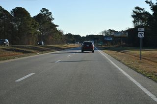 U.S. 70 east of the R-CUT intersection with Ebenezer Church Road (SR 1234) south and Capps Bridge Road (SR 1234) north.