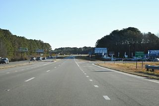 Dr. Donnie H. Jones, Jr. Boulevard (SR 2556), the historic route of U.S. 70, leads southeast into the town of Princeton from U.S. 70 across from New Barbour Road (SR 2315).