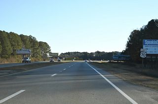 U.S. 70 reassurance marker east of Dr. Donnie H. Jones, Jr. Boulevard.