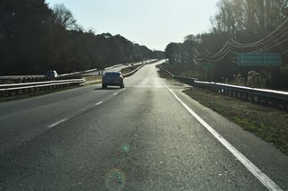 U.S. 70 crosses the Neuse River over the Shannon Smith Memorial Bridge.