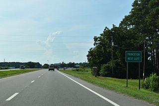 Dr. Donnie H. Jones, Jr. Boulevard branches west into the town of Princeton while U.S. 70 shifts northward onto along a controlled access arterial bypass.