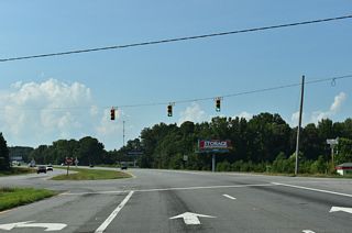 N Pearl Street ties into U.S. 70 from Princeton across from Edwards Road (SR 2372).