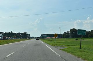 U.S. 70 enters Johnston County just west of Luby Smith Road (SR 1229).