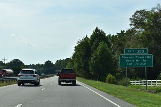 The exchange joining U.S. 70 with Steven's Chapel Road south and Davis Mill Road north was completed in 2017.