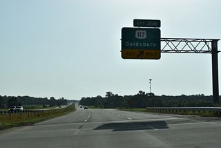 U.S. 117 leads south from U.S. 70 Bypass into the city of Goldsboro.