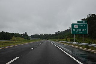A trumpet interchange joins I-73/74 with U.S. 220 at Exit 22.