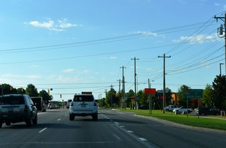 U.S. 74 enters the town of Indian Trail between the Monroe Bypass and Indian Trail Road.