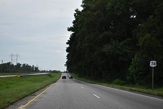U.S. 74 west of Fred Carter Road (SR 1363).