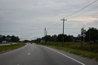 U.S. 74 meets the west end of NC 144 at the unincorporated community of Laurel Hill.