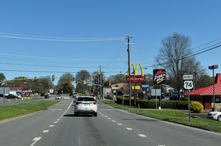 U.S. 74 Business transitions onto King Street beyond the signalized intersection with Castlewood Drive.